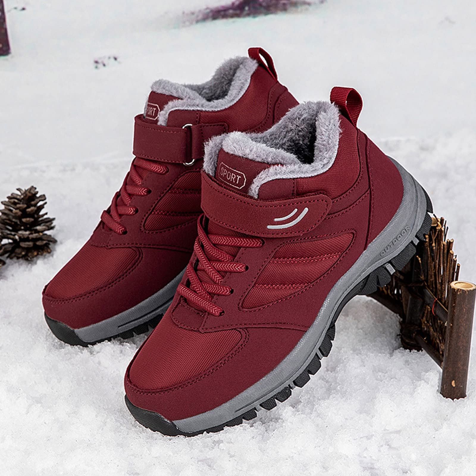 FGUUTYM Botines para mujer Zapatos negros de algodón Zapatillas de hombre Botas cortas Botas de nieve unisex invierno cálidas botas de invierno botas de invierno más zapatos deportivos de terciopelo