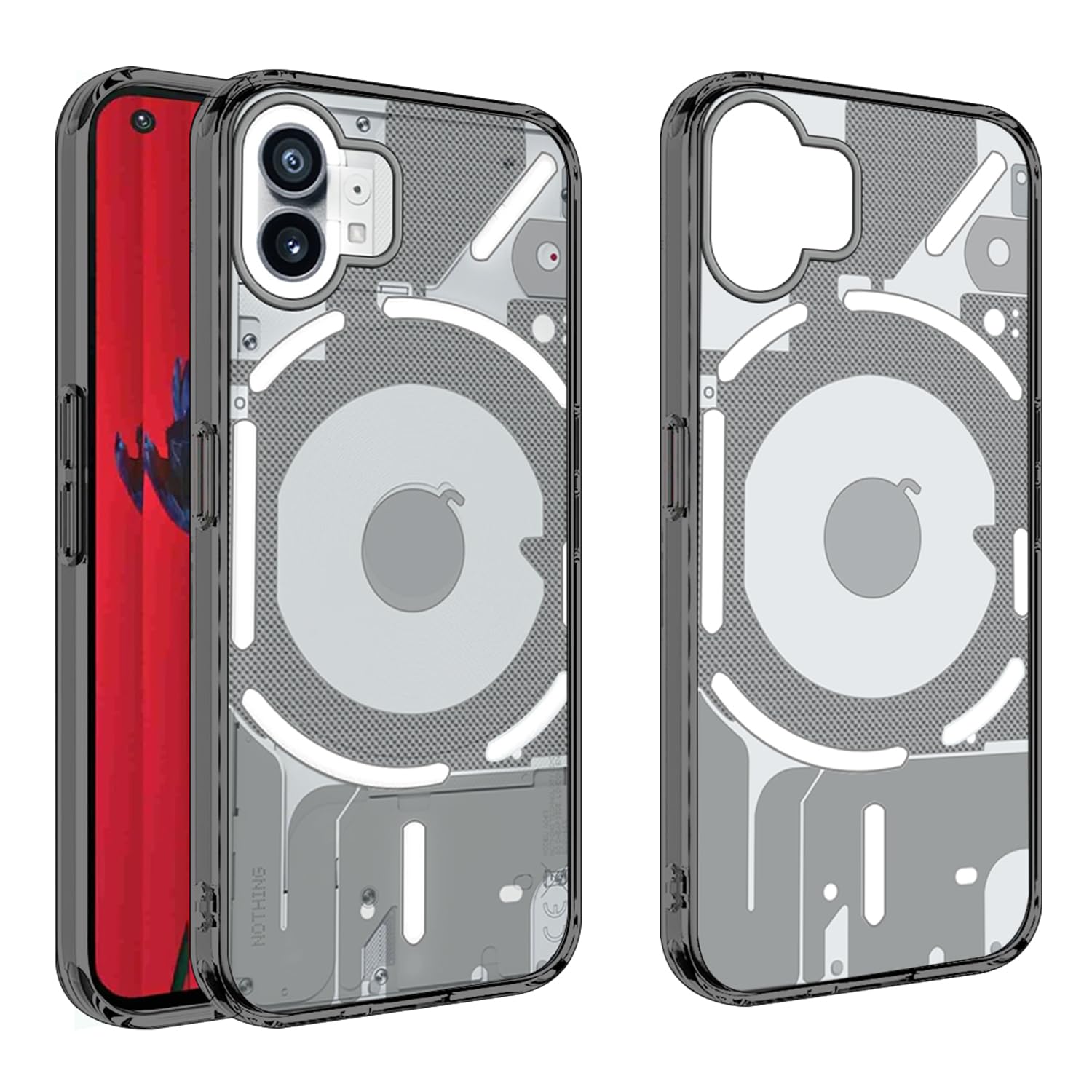 HELLO ZONE Back Cover Case for Nothing Phone 1 (Designer Matte Finish Soft Transparent)-Smoke Grey (B0D33MXDF2) Amazon Price History, Amazon Price Tracker