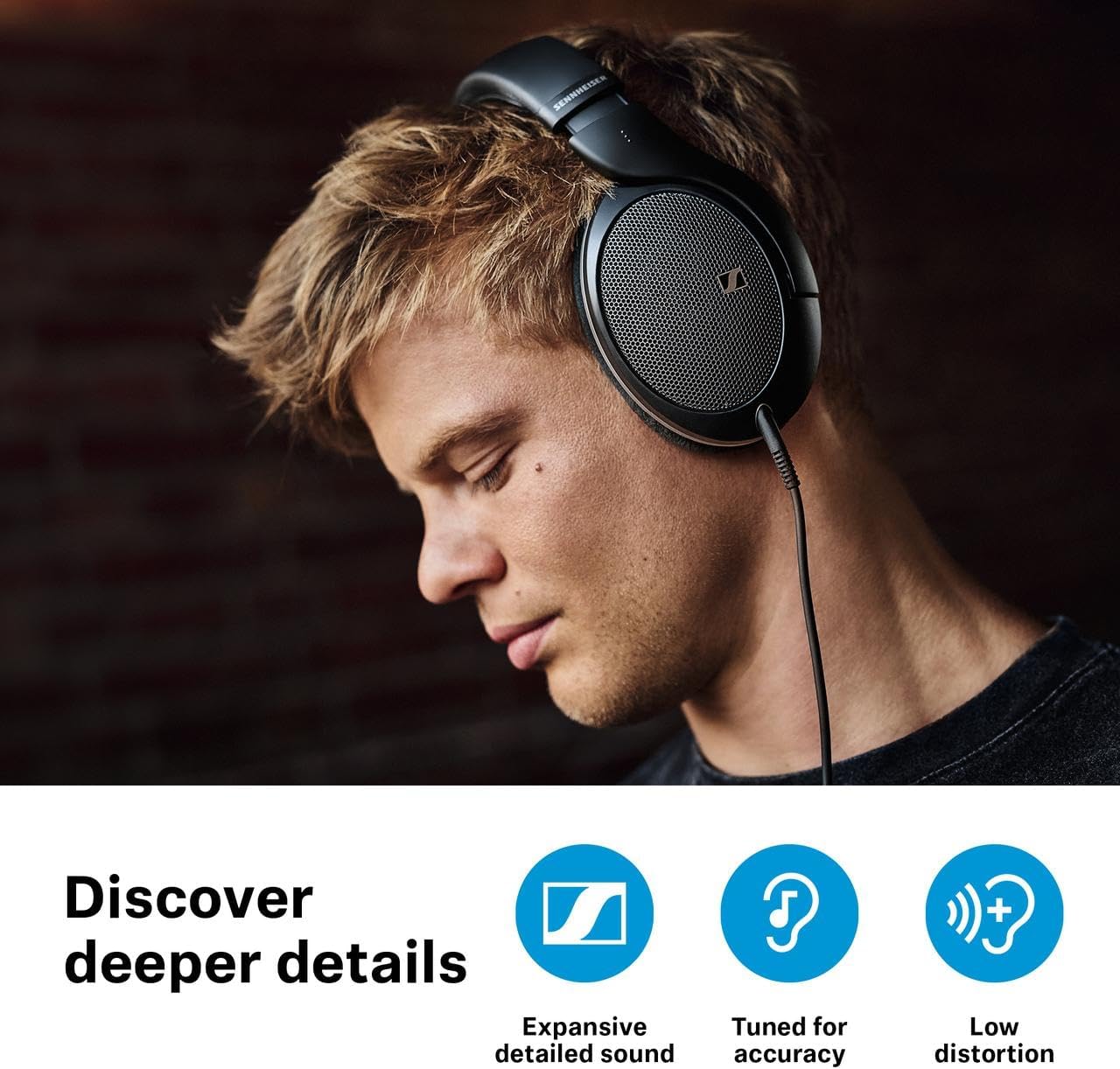 Sennheiser HD 550 Open-Back Audiophile Headphones - Lightweight Design, Best-in-Class Sound with Enhanced Bass and Treble, Gaming & Remote Work Ready, Compatible with 3.5mm and 6.35mm Audio Jacks - Image 5