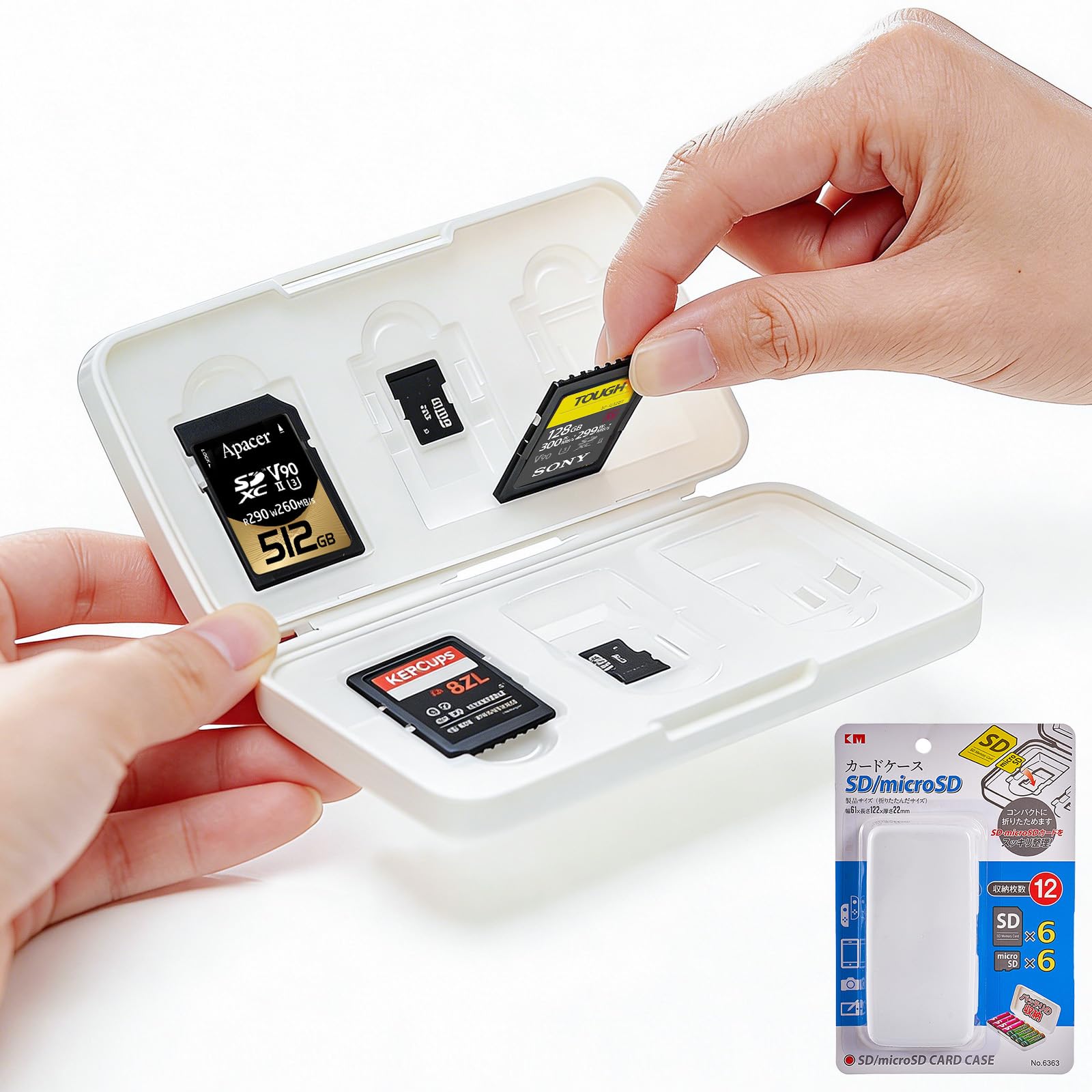 Boîtier rigide anti-perte : étui pour cartes SD et MicroSD compact - 8
