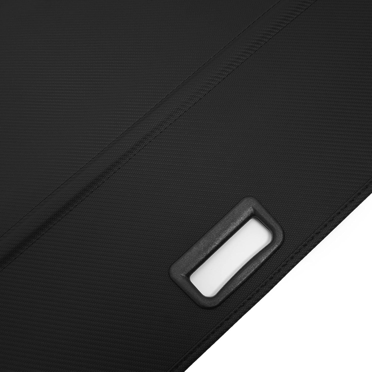 FREEMOTOR802 Rear Cargo Cover Fits 2018-2024 Audi Q5/SQ5, Flip Cover Style Carbon Fiber Texture ABS Aluminum Vinyl Retractable Rear Trunk Security Cover Shade Cargo Luggage Privacy Shield