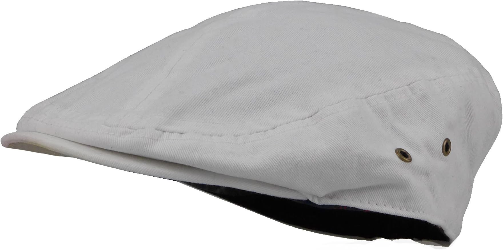 Men's Cotton Summer Newsboy Golf Ivy Classic Cap Hat (White)