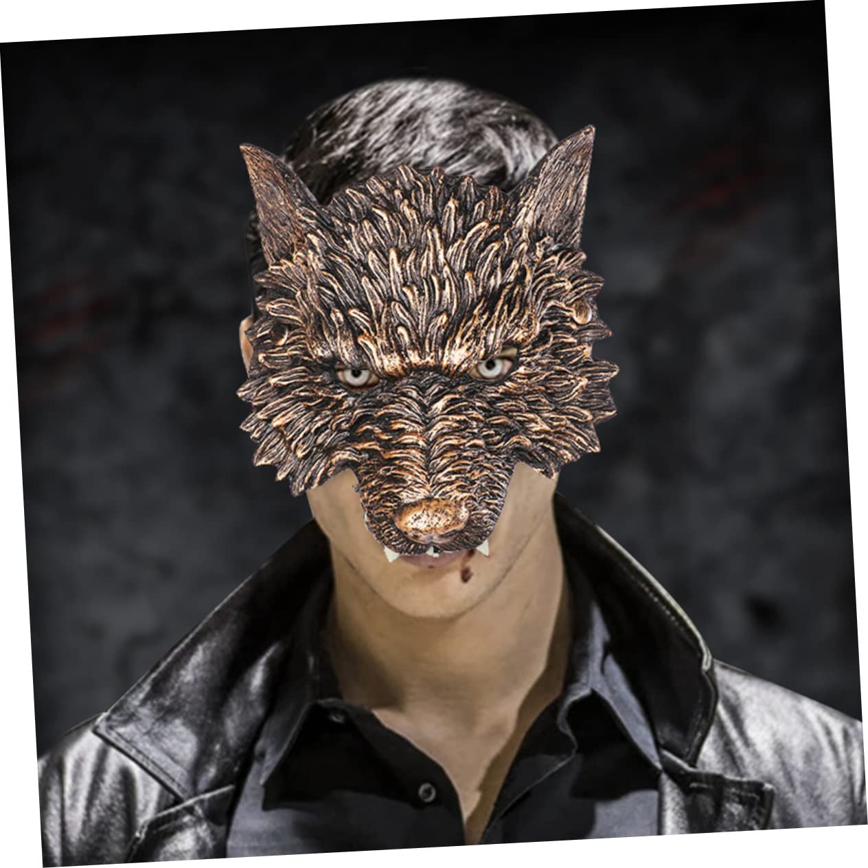 Vaguelly 5pièces Masque De Loup Réaliste Pour Halloween Et Cosplay Accessoire De Fête Déguisement Animaux Pour Carnaval Et Mascarade