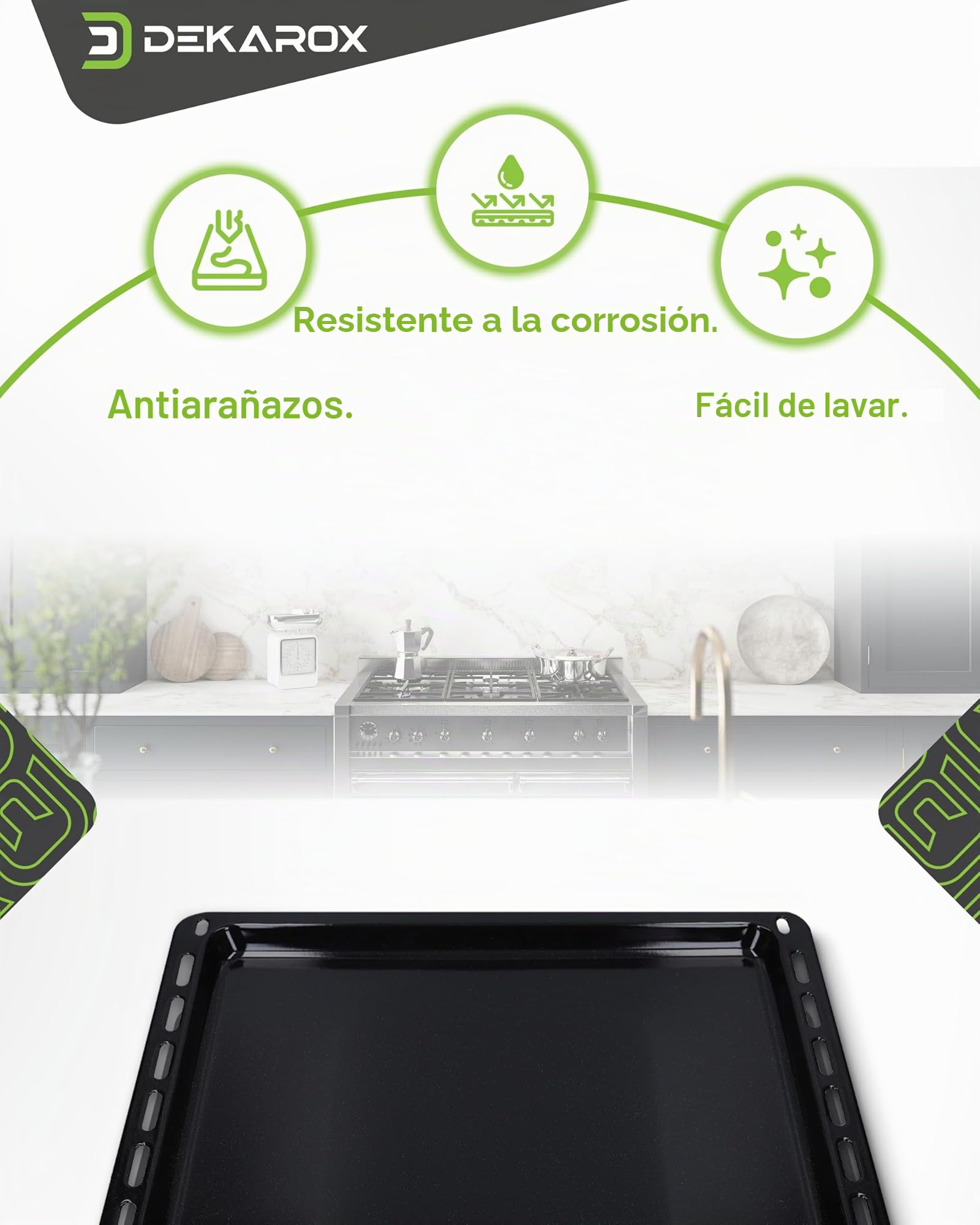 Bandeja de horno esmaltada para AEG Electrolux Juno Zanussi Zanker 353193923/3 353193923/3 3531939233