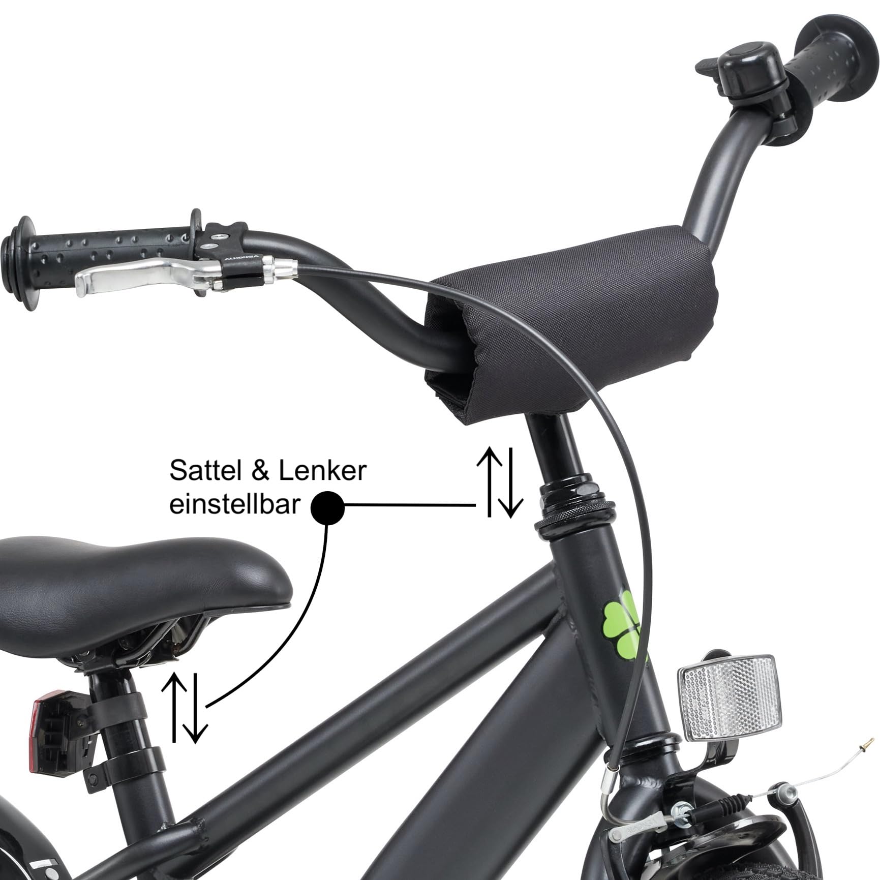 Bachtenkirch Qualitäts Kinderfahrrad 14 Zoll Matt Schwarz Junge Kinderrad Fahrrad ab 3 Jahre Sport & Freizeit
