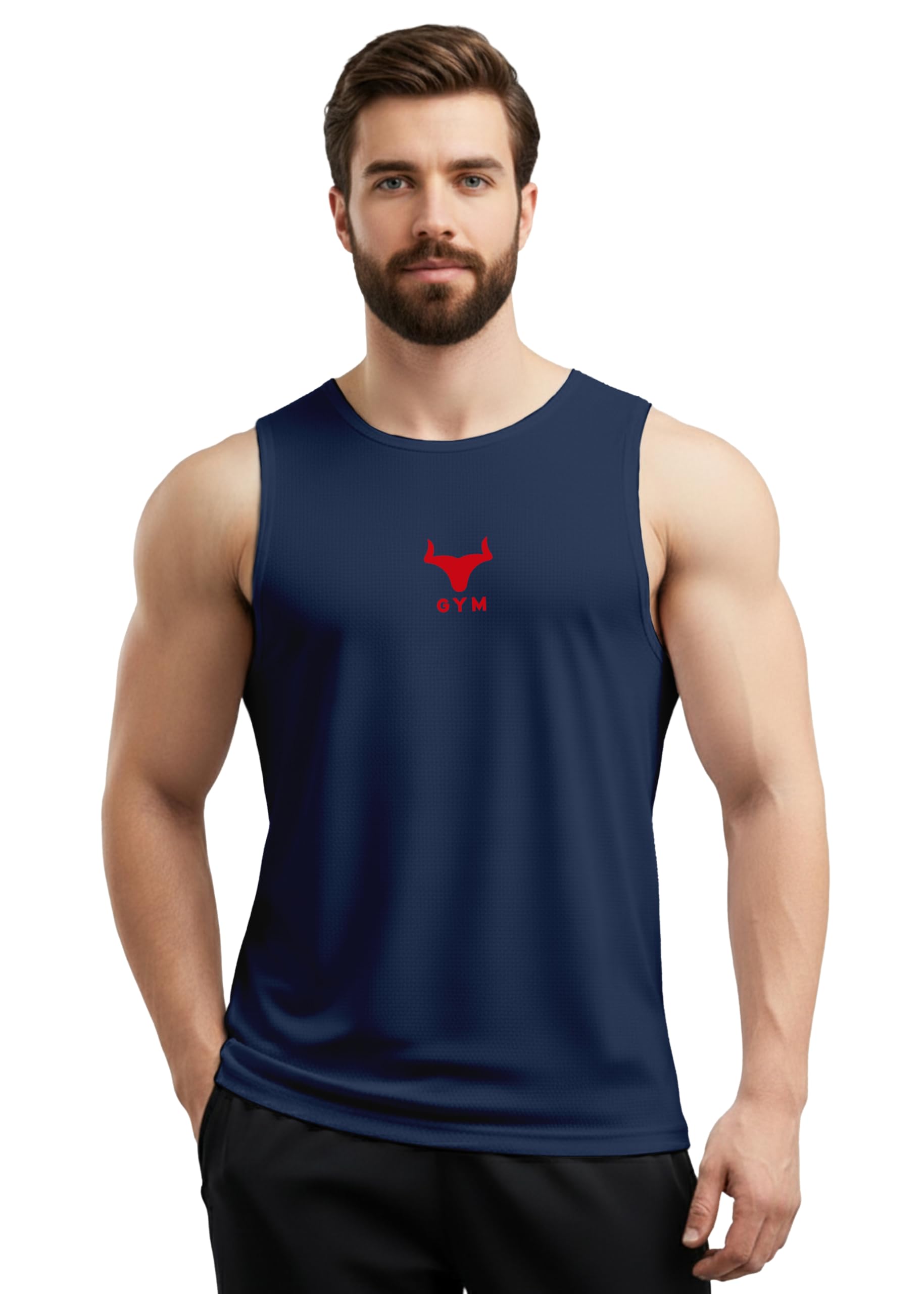 peppyzone Men’s Printed Sleeveless Gym Tank Top | Quick-Dry Sports Vest for Workout, Training & Running | Lightweight Breathable Fabric | Activewear for Men-picture-25