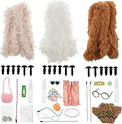 Kit de artesanato de limpeza de cachimbo de pele para iniciantes, kit de animais de urso, limpadores de cachimbo macios, suprimentos de artesanato com acessórios decorativos, hastes de