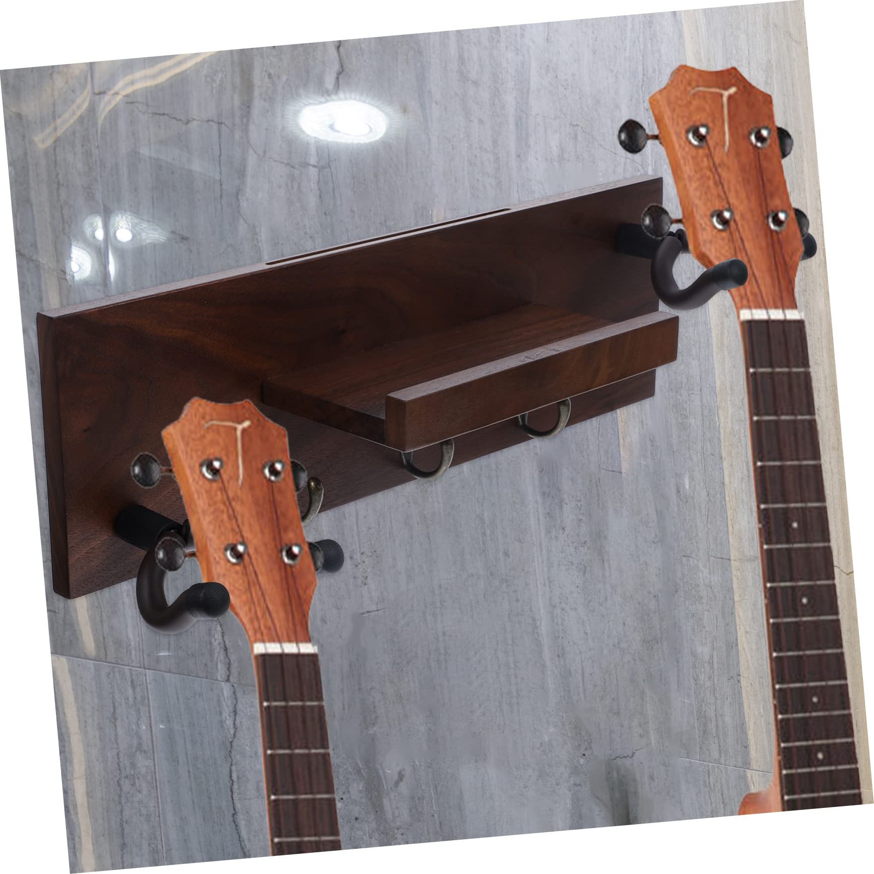 Kisangel Supporto per Chitarra da Parete Gancio per Chitarra e Ukulele Mensola per Appendere Chitarre Design Pratico per Protezione e Risparmio di Spazio