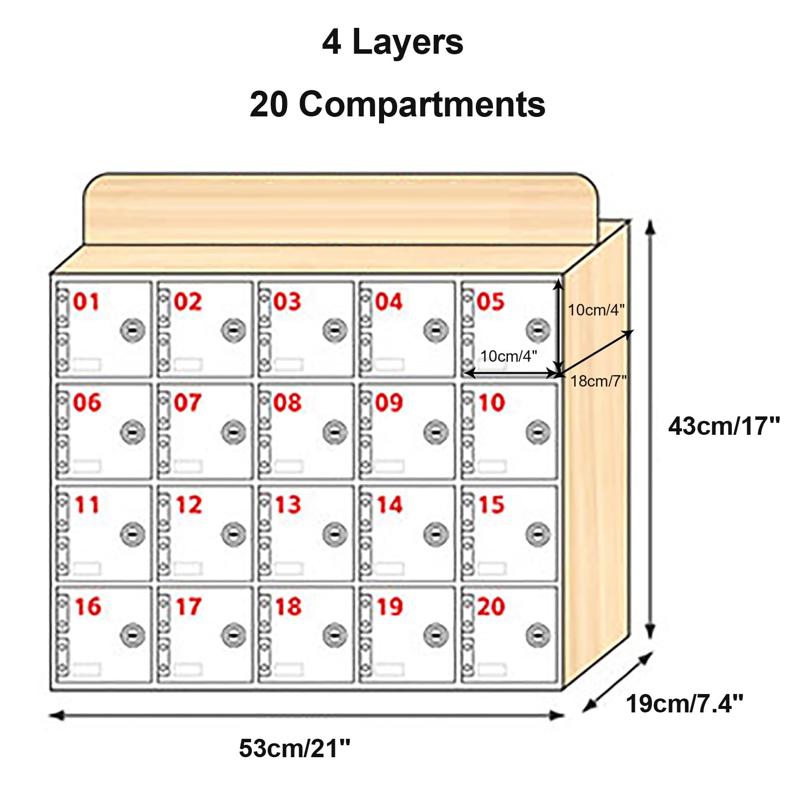 Handy-Schließfach mit 20 Fächern, Handygarage, Durchsichtiger Handy-Aufbewahrungsschrank, Handy Safe mit Schlüsseln, Acryl-Telefonzelle for Klassenzimmer, Büro, Fabrik, Labor