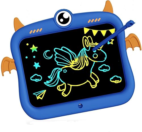 bravokids Tableta de escritura LCD, tableta de dibujo colorida de 8.5 pulgadas, almohadillas de dibujo reutilizables borrables, juguetes educativos