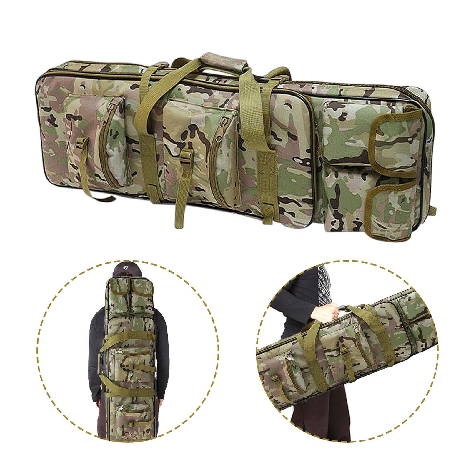 Bolsa de Arma Táctica al Aire Libre,Estuche Blando para Rifle Estuche para Pistola Airsoft,Rifle Bolsa de Almacenamiento,Coleccionistas de Armas pour Caza Escopeta Airsoft,84cm,CP Color
