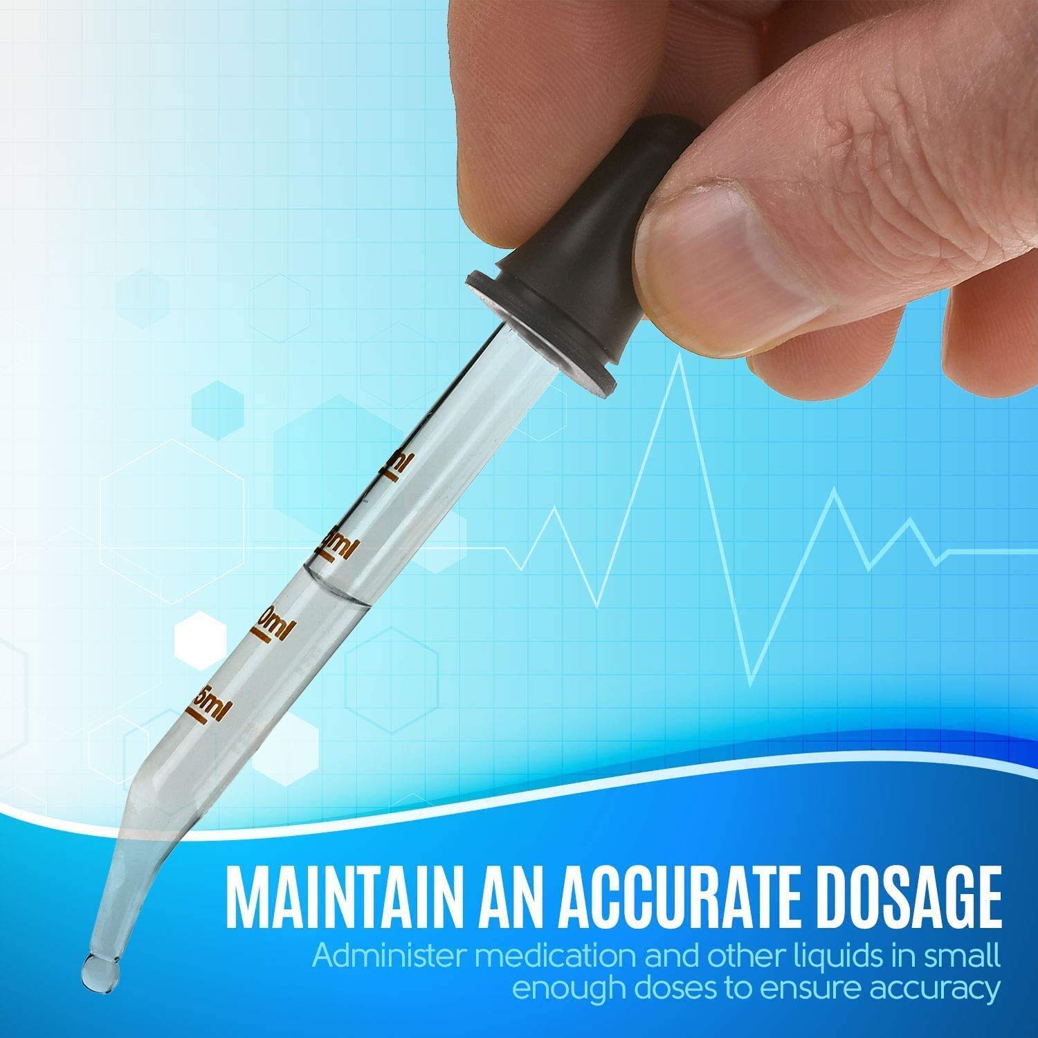 Buy Eye Dropper 6Pack, Bent & Straight Tip Calibrated Glass Medicine