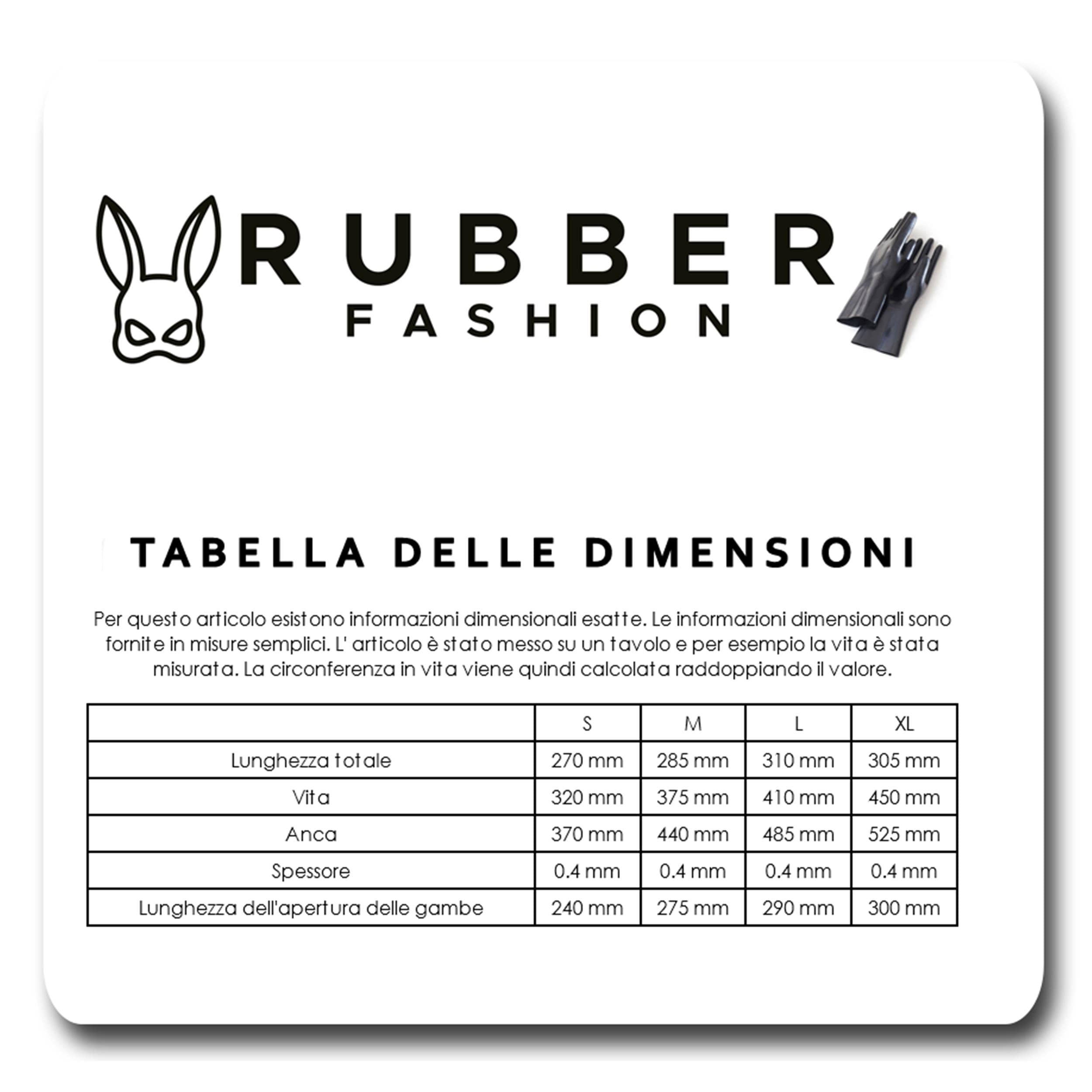 Rubberfashion Slip in Lattice - Slip in Lattice di Gomma - Pantaloni Sexy in Gomma - Biancheria Intima in Lattice per Donne e Uomini