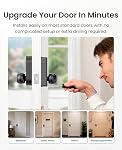 Bouton de porte à empreinte digitale DESLOC D212 avec WiFi intégré, Verrou à clavier intelligent | Contrôle par application, Verrouillage automatique, Options d'accès multiples pour chambres, bureaux et appartements avec entrée sécurisée par empreinte digitale