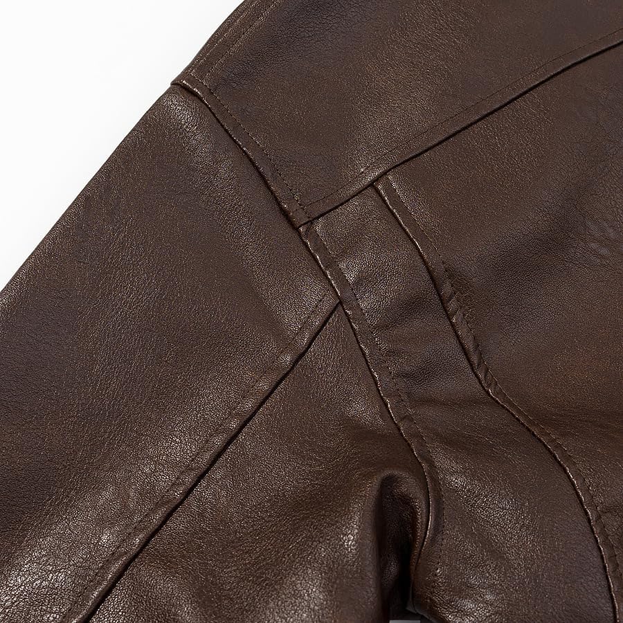Lady's Faux Leather Coat Trend Bomber Jackets Women Washed PU Jacket For Spring Vintage Classic Coats Street Wear