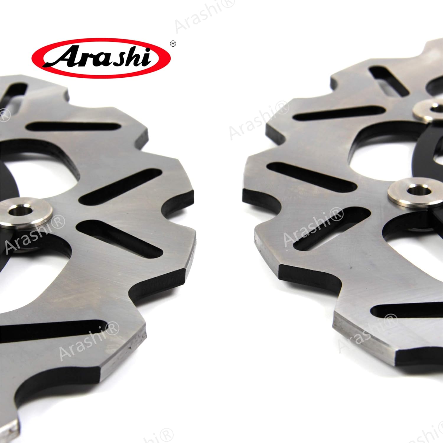 Arashi Brake Disc Rotors Front and Rear for Suzuki Hayabusa GSXR 1300 2008-2020 / B-KING 1300 2008-2010 Motorcycle Replacement Accessories GSX1300R GSX-R1300 Black 2009 2011 2012 2013 2014 2015 2016
