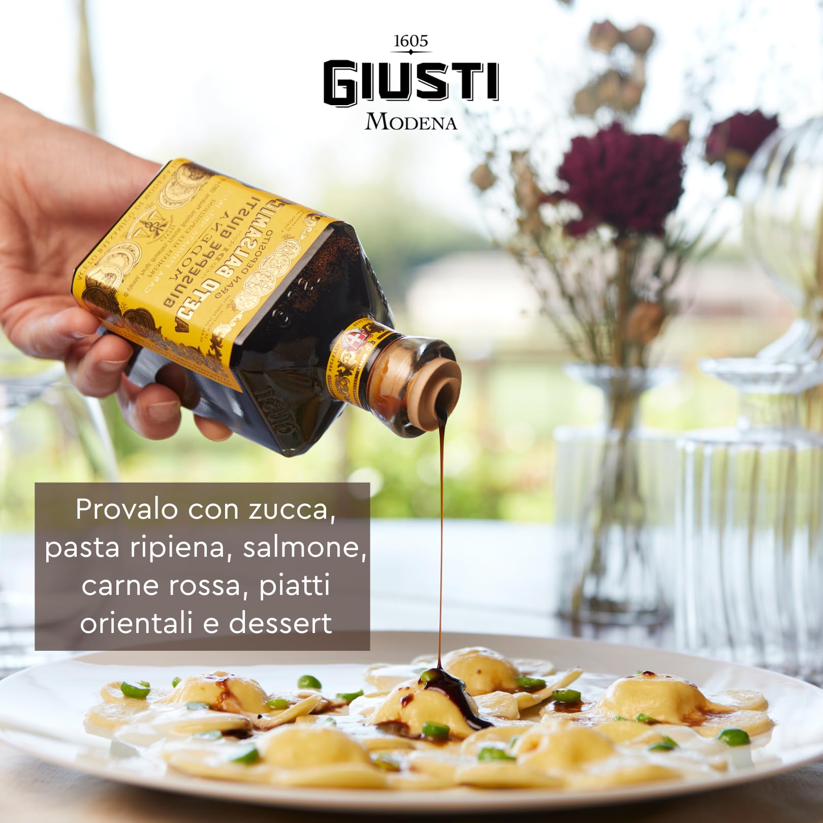 Giusti - Aceto Balsamico di Modena IGP 4 Medaglie d’oro – Cubica 250ml con astuccio