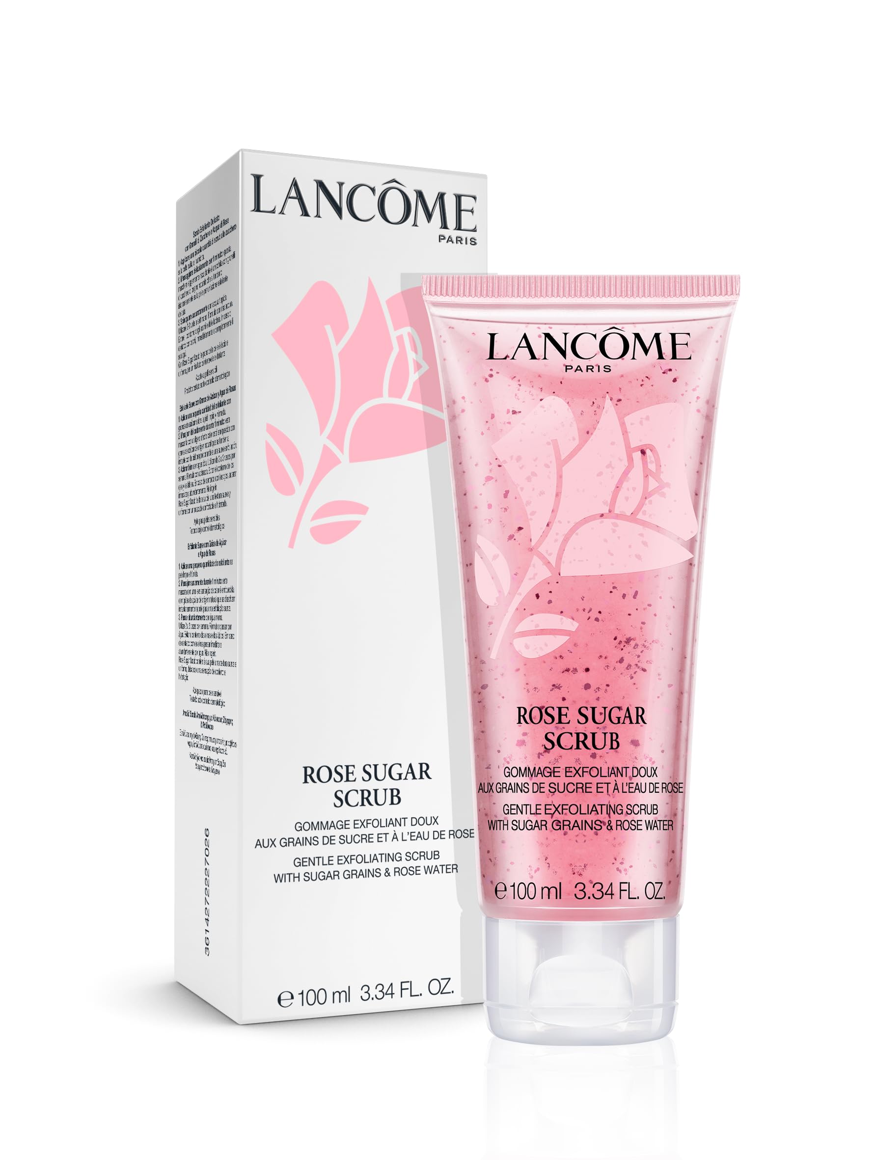 Lancôme - Rose Sugar Scrub Gommage Exfoliant Doux - Soin Exfoliant Doux aux Grains de Sucre et à l'Eau de Rose - Hydrate, Apaise, Adoucit - Tous Types de Peaux, même Sensibles - Fabriqué en France