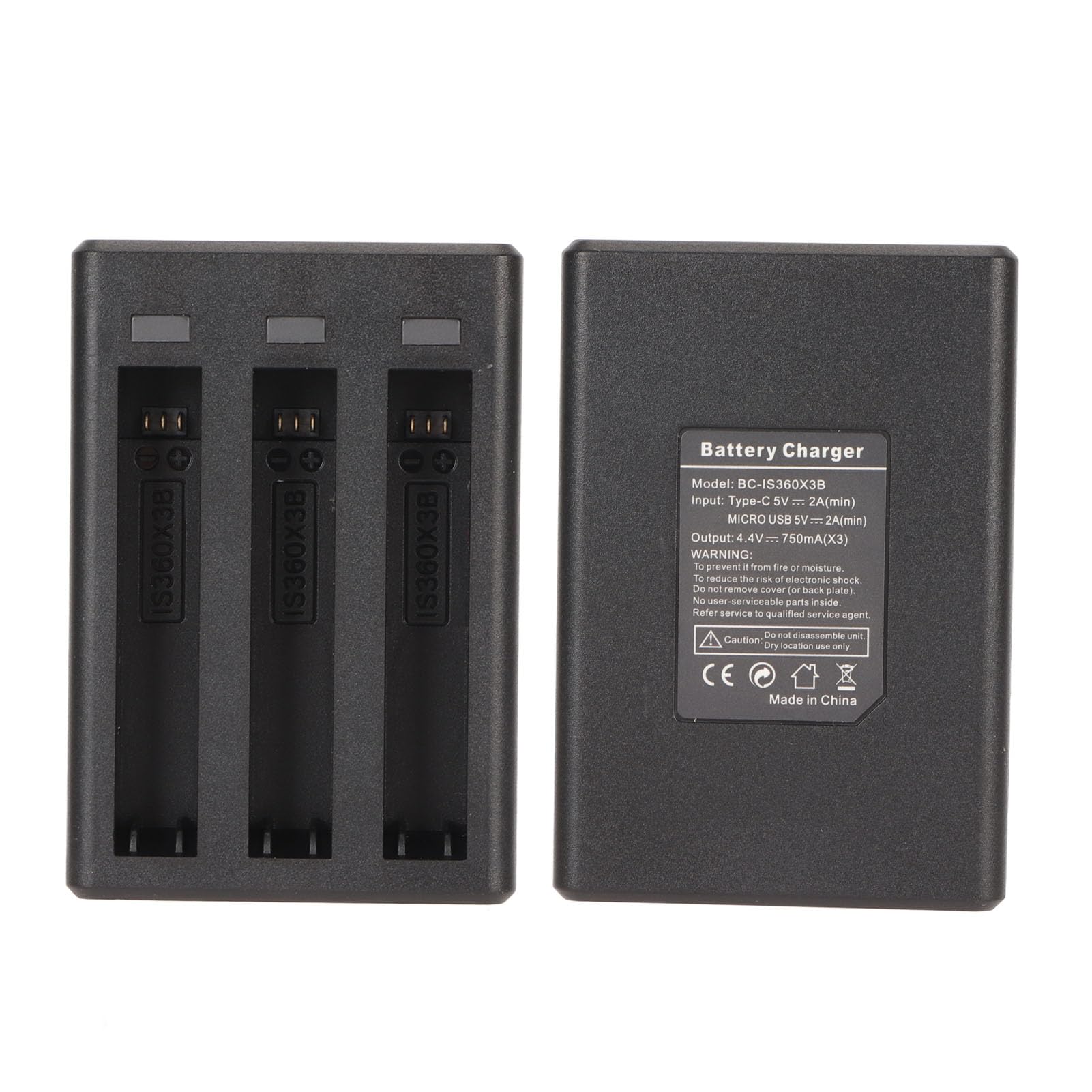 Semme Semme Batteria a 3 Slot per X3 con 3 Batterie Al Litio Ricaricabili e Cavo di Tipo C