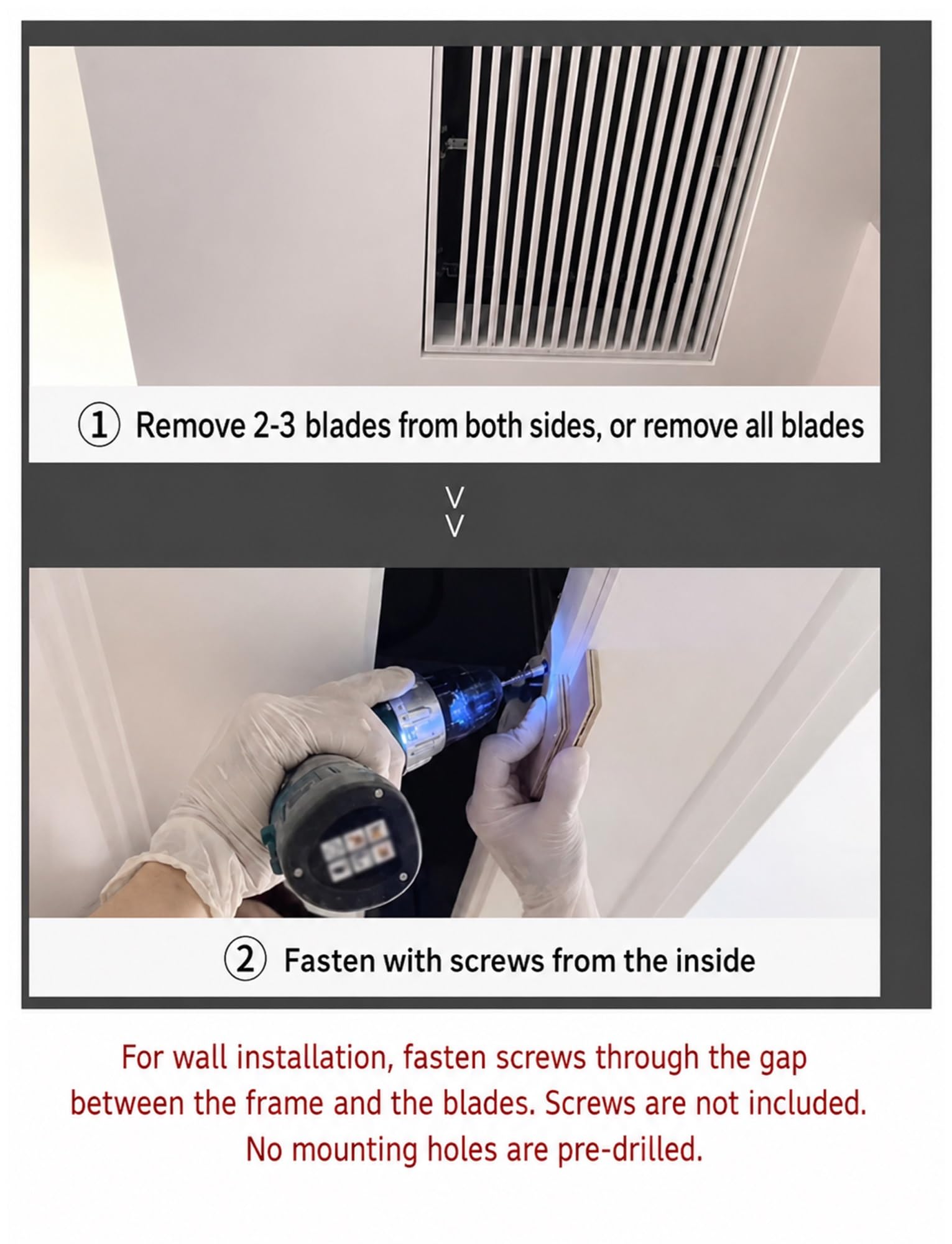 Griglia di ventilazione lineare AC, registro con cornice stretta in ABS 2 cm(Milk,900x150 mm)