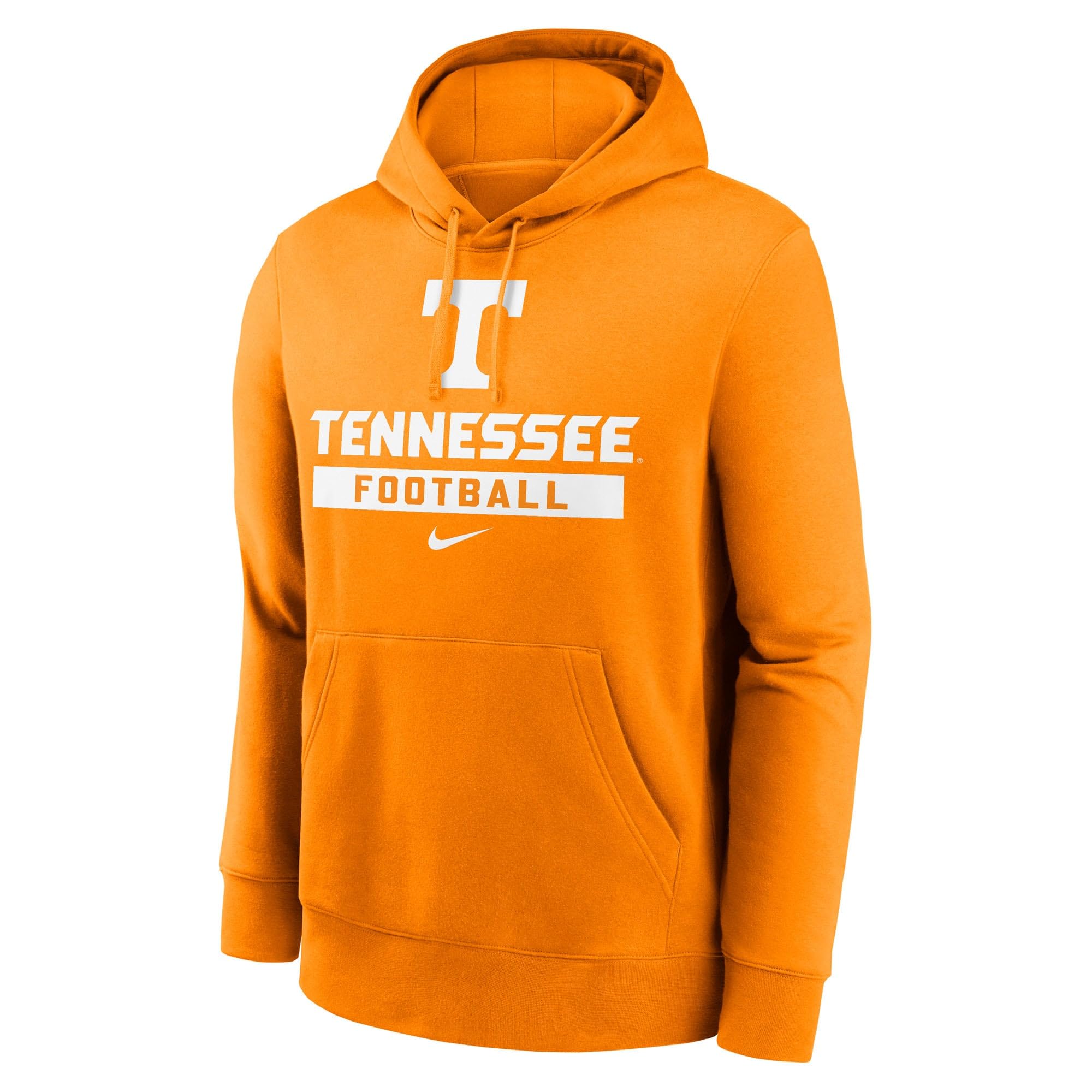 Men's Tennessee Orange Tennessee Volunteers Football Stack Club Fleece Pullover Hoodie