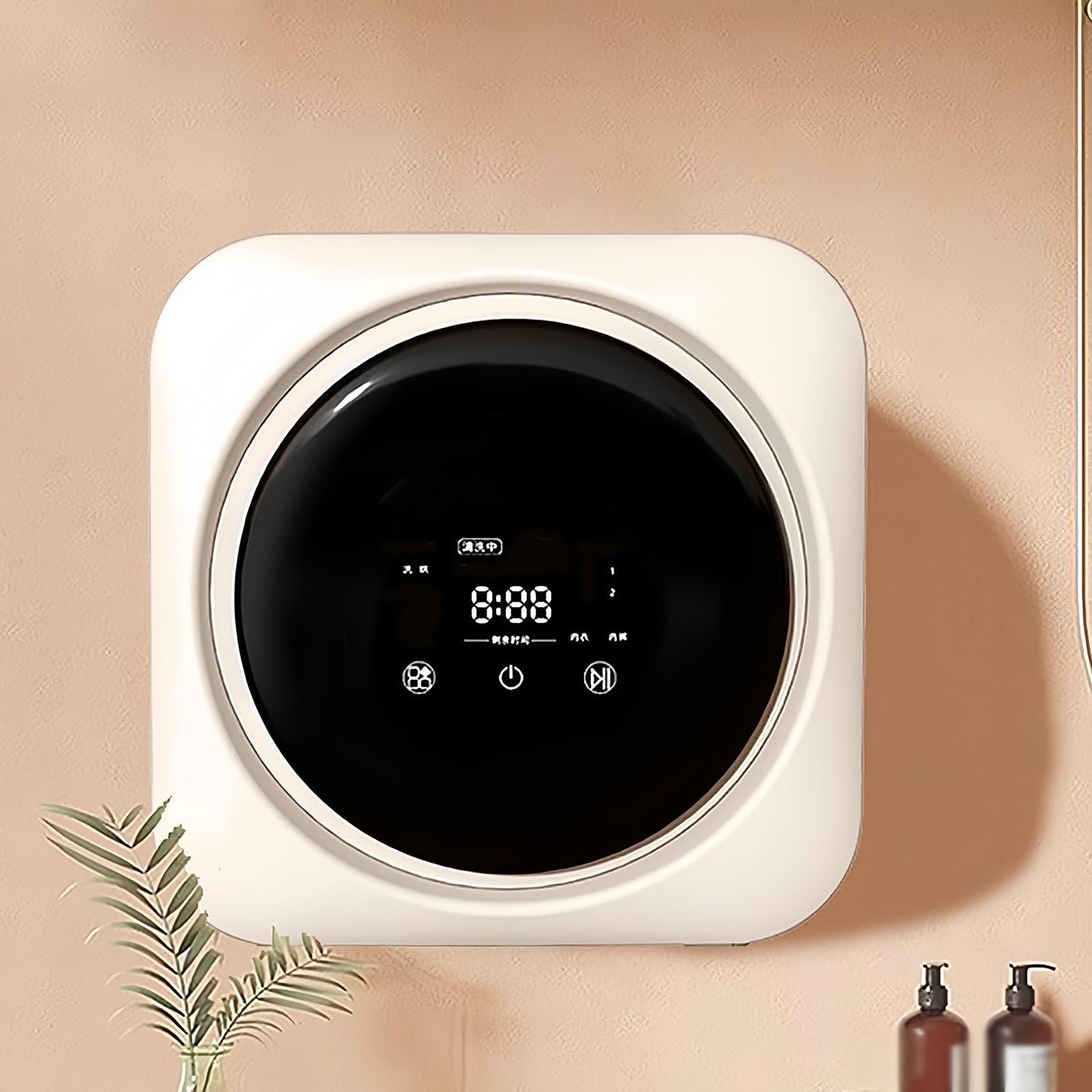 Lavatrice a parete, piccola, portatile, combinata lavatrice e asciugatrice automatica a parete, 2 in 1 per biancheria intima e calzini, ideale per appartamenti e campeggio, 220V (montaggio a