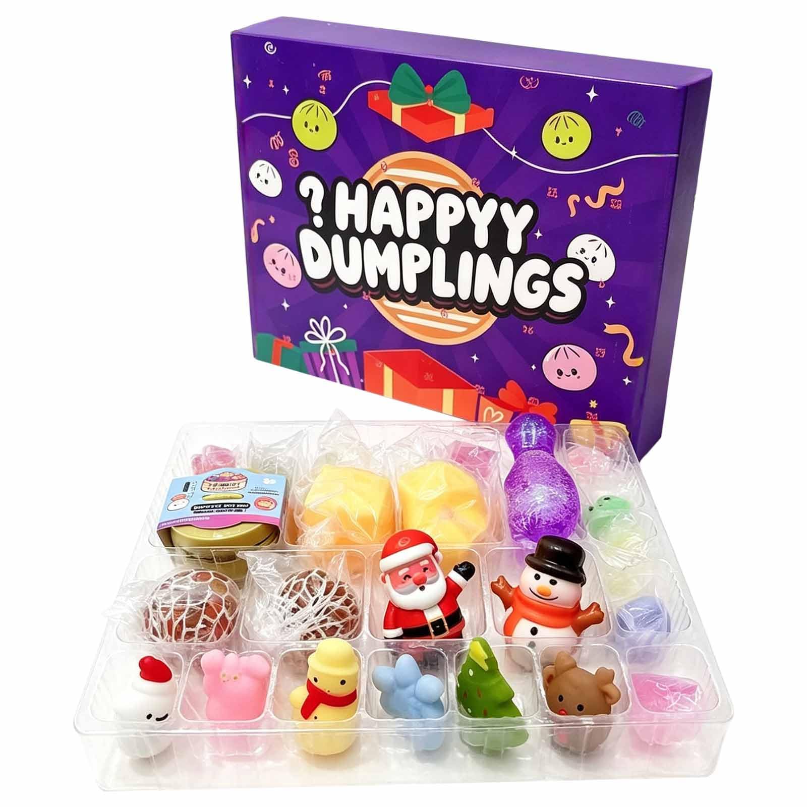 Christmas Advent Calendar 24‑Day Toy Christmas ‑Up Hole Punch Sensory Stress For Kids Fidgets Christmas Birthday Party Favors Gift