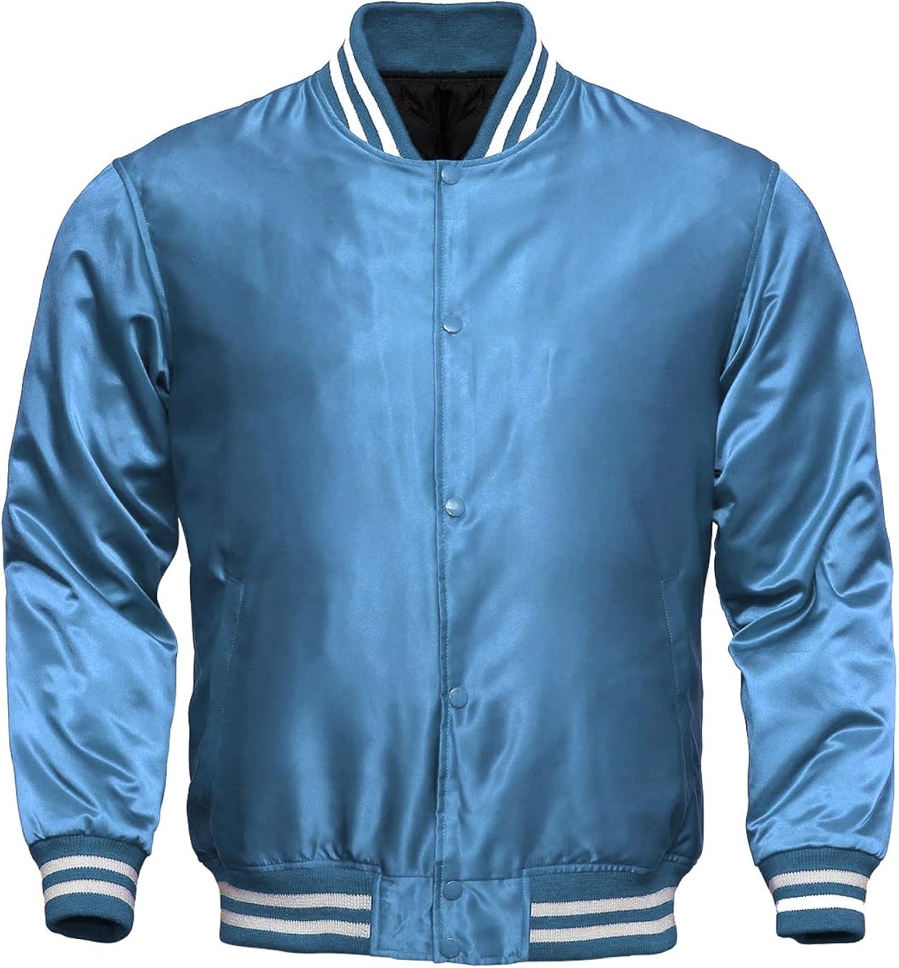 Men's Varsity Jacket Satin Polyester Vintage Biker Retro Zip Casual Jackets Top Coat at  Men’s Clothing store