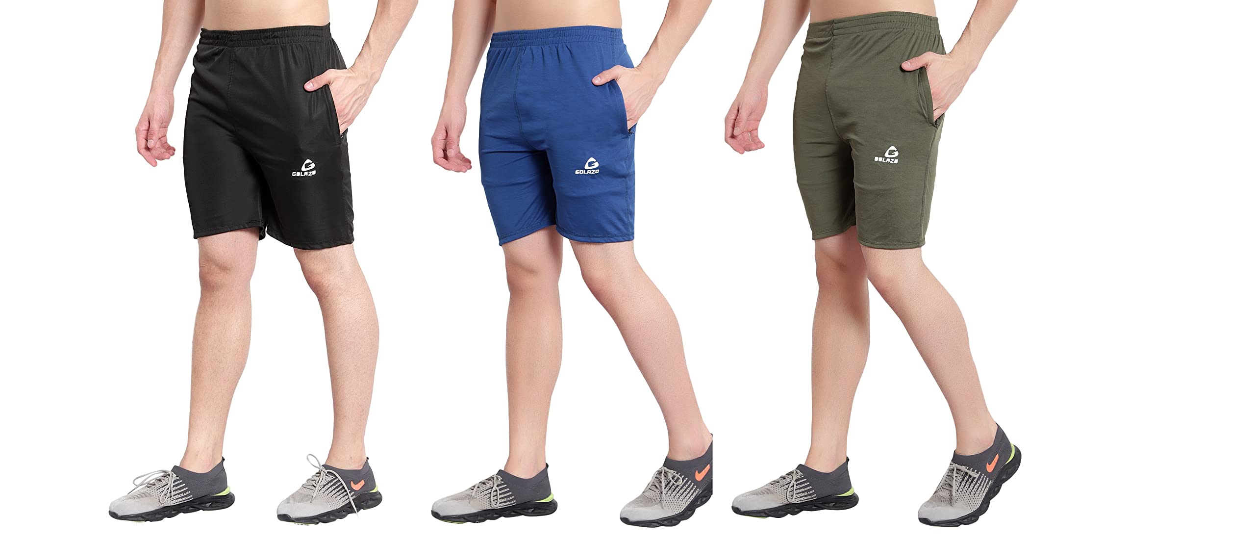 golazo Gym Running Shorts for Men, Indoor Outdoor Sports Multicolour Shorts for Men (28" to 34" Waistline)-picture-32
