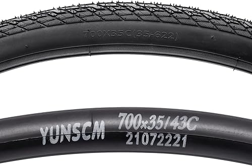 Miniatura 6 de YUNSCM Neumáticos de bicicleta 700C 700x35C35-622 y 700C Tubos de bicicleta 700x3543c FV48 Presta válvula con 2 tiras de llanta compatibles con