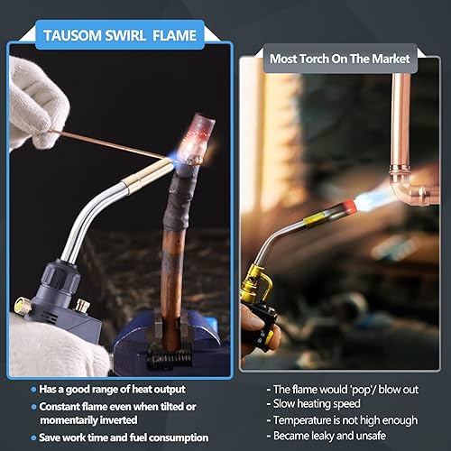 Miniatura 7 de Cabezal de soplete de propano con calor de 3600  MappMap Gas Antorcha de arranque Antorcha de gas para soldar estufa de luz de cobre Chimenea