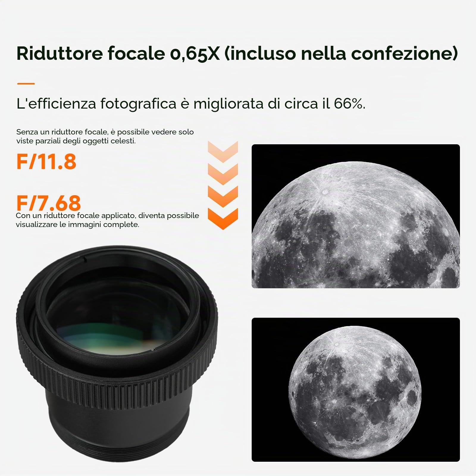 Svbony MK127 Telescopio Astronomico Professionale, Apertura da 127 mm f/11.8 Maksutov Cassegrain Telescopio, OTA con Messa a Fuoco a Doppia Velocità per Astronomia Visiva Efotografia Planetaria