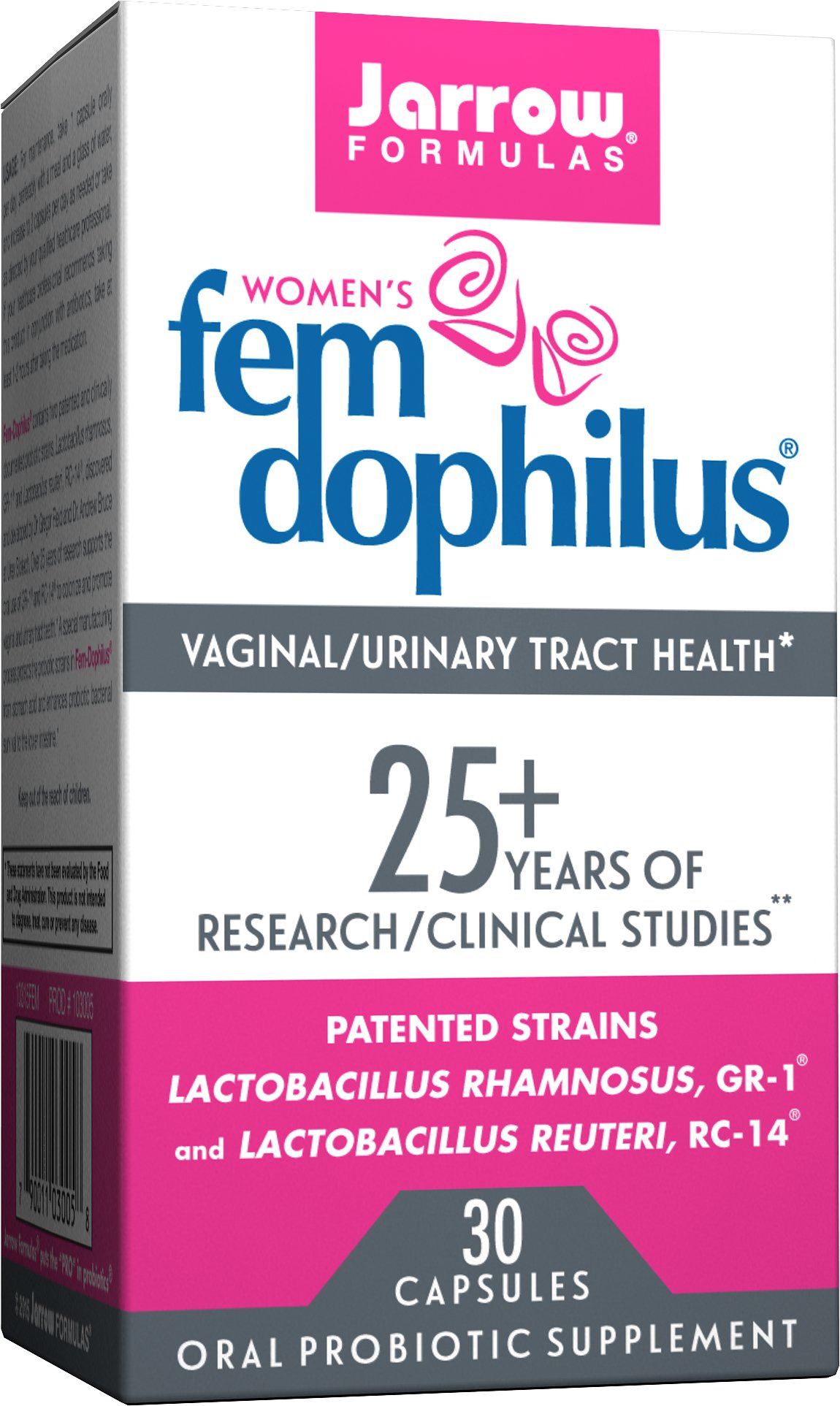 Jarrow Formulas Fem-Dophilus, 30 Capsules. Pack of 2.