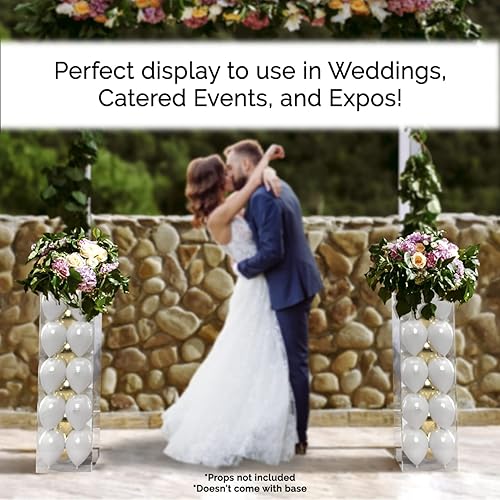 Miniatura 111 de Marketing Holder - Cubo de exhibición alto de 12 x 12 x 42 pulgadas, soporte de escultura artística de plexiglás acrílico, columna elevadora hueca