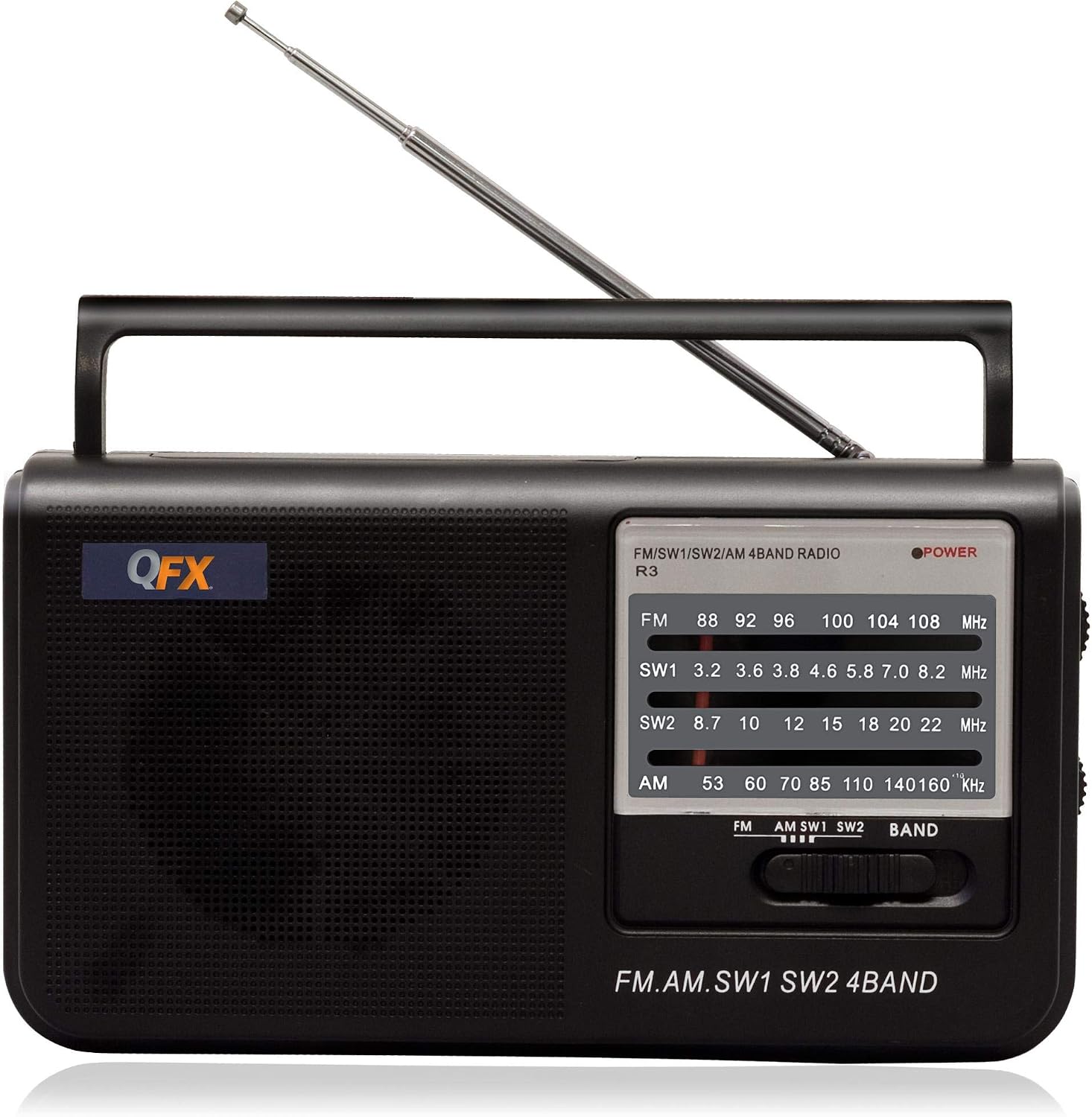 Radio Retro AM/FM QFX R-3 Negra miniatura 1