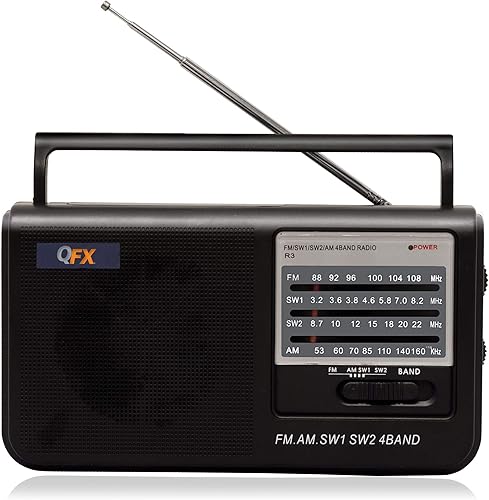 QFX R-3 Retro Radio AM/FM, Negro
