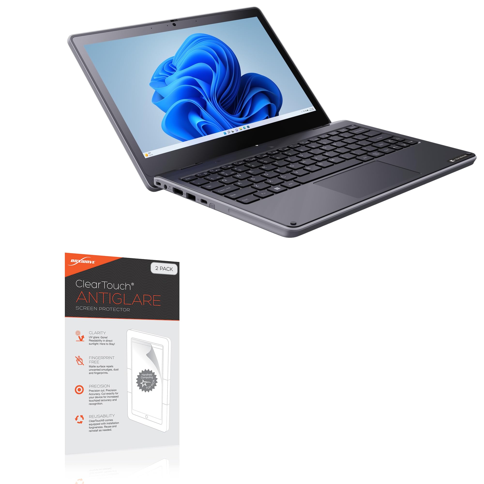 BoxWave Screen Protector Compatible with Dynabook E11 (with Touchscreen) - ClearTouch Anti-Glare (2-Pack), Anti-Fingerprint Matte Film Skin