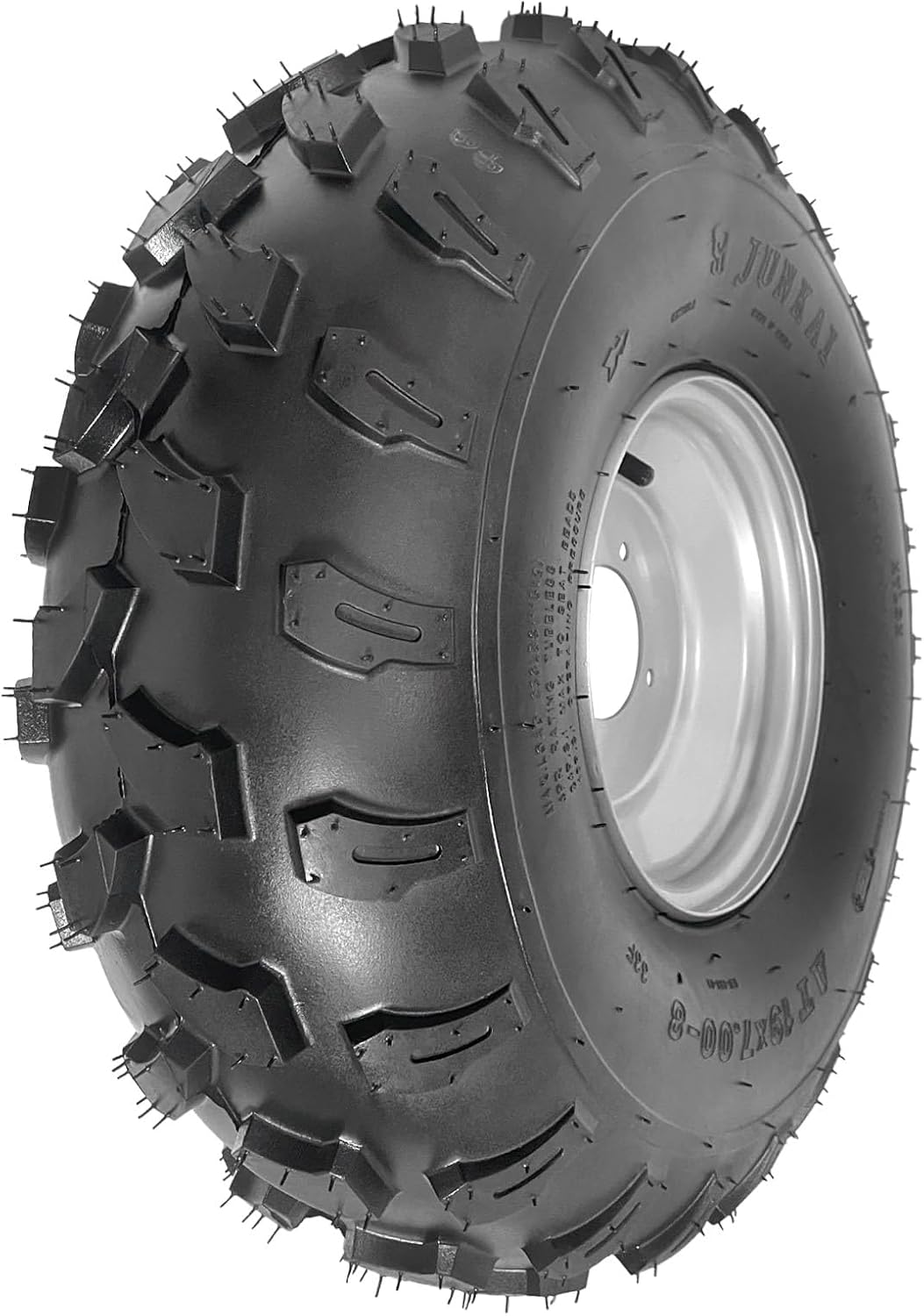 19x7.00-8 19x7-8 19x7x8 ATV Tire and Rim Set – 4 Stud, 8" Rim, 4 PLY Rating, Off-Road Performance – Durable, Puncture Resistant, Heavy-Duty ATV Wheel Combo (88mm/3.46" Bolt Distance)