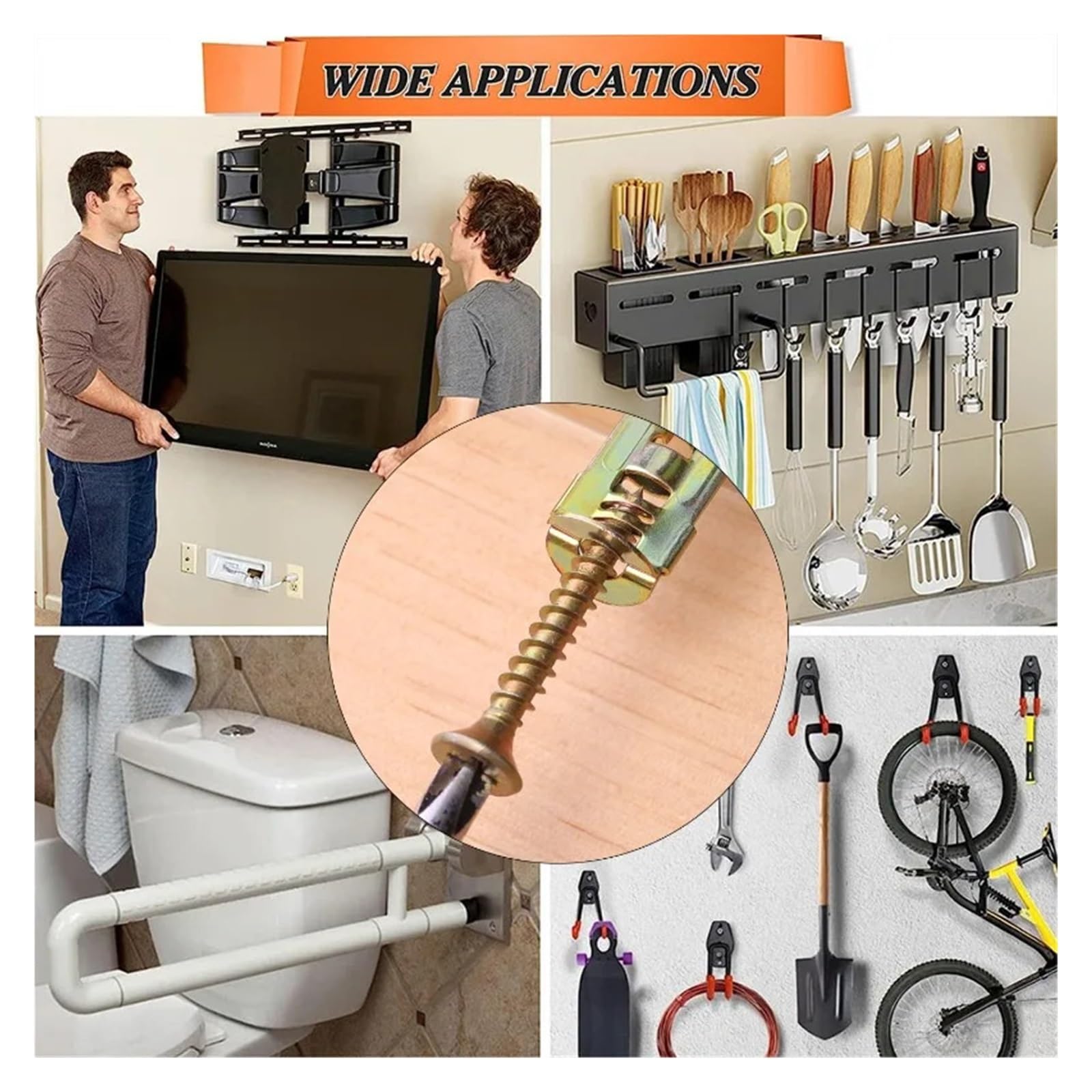 Selbstschneidende Schrauben Trockenbau Anker Kit Gipskarton Dübel Expansion Nagel Bohren Verschluss Repariert Befestigung(30set)