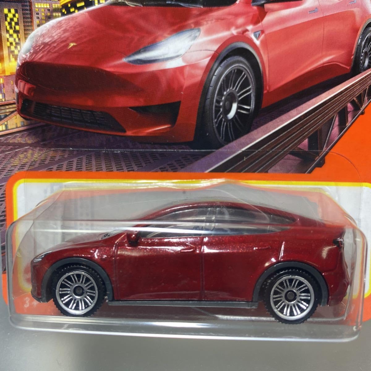 Amazon.co.jp: MATCHBOX L TESLA MODEL Y ダークレッド テスラ 2台
