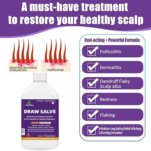 Miniatura 4 de Champú para foliculitis, champú para dermatitis seborreica, champú anticaspa, champú antifúngico, tratamiento de foliculitis, tratamiento de la