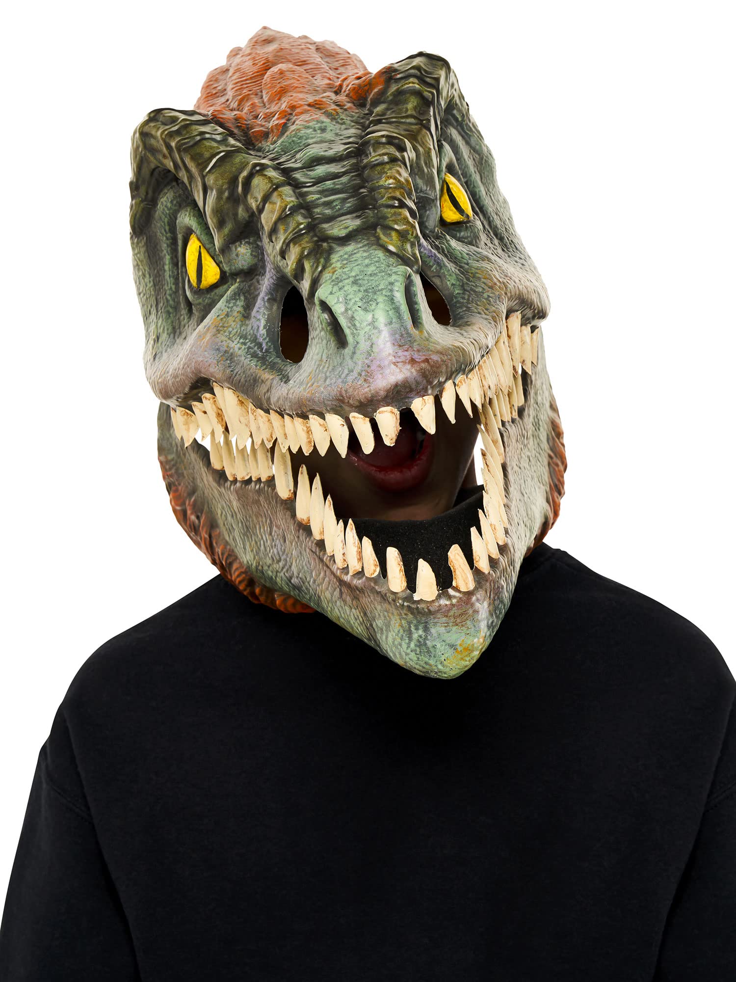 Rubies Official Jurassic World Pyroraptor Moveable Jaw Mask, Dinosaur Kids Mask One Size Halloween