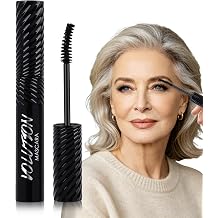 Black Mascara Waterproof for Eyelashes, Upgraded Curling Tube Mascara Volume and Length, Long Lasting Smudge-proof Lengthening Eye Lashes Tint, Mothers Day Eye Makeup Gifts for Older Women 60 Plus