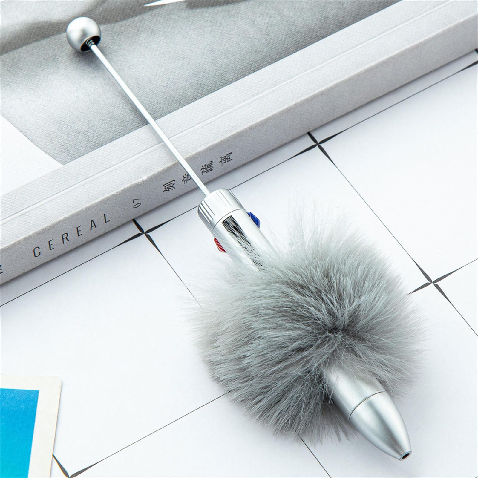 Beadable Ballpoint Pen Bead Rollerball Pen Inks Pen Beaded Pen Kid Student Office School Supplies — view 6