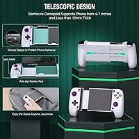 Vista 3 de 【Anti-Drift & Fast-Connect】Wireless Game Controller for iPhone/Android Hall Joysticks Bluetooth Phone Controller, For Cloud Gaming, Genshin