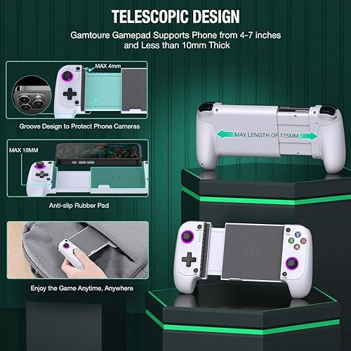 Miniatura 3 de Anti-Drift & Fast-ConnectWireless Game Controller for iPhoneAndroid  Hall Joysticks Bluetooth Phone Controller, For Cloud Gaming, Genshin Impact,