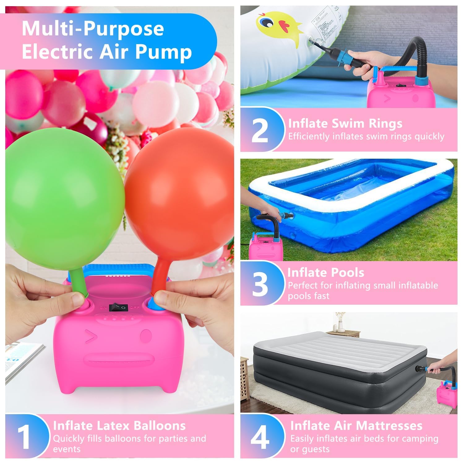 1PZ GONFIATORE A PIEDE Cm. 30 GRANDE - Foto 6