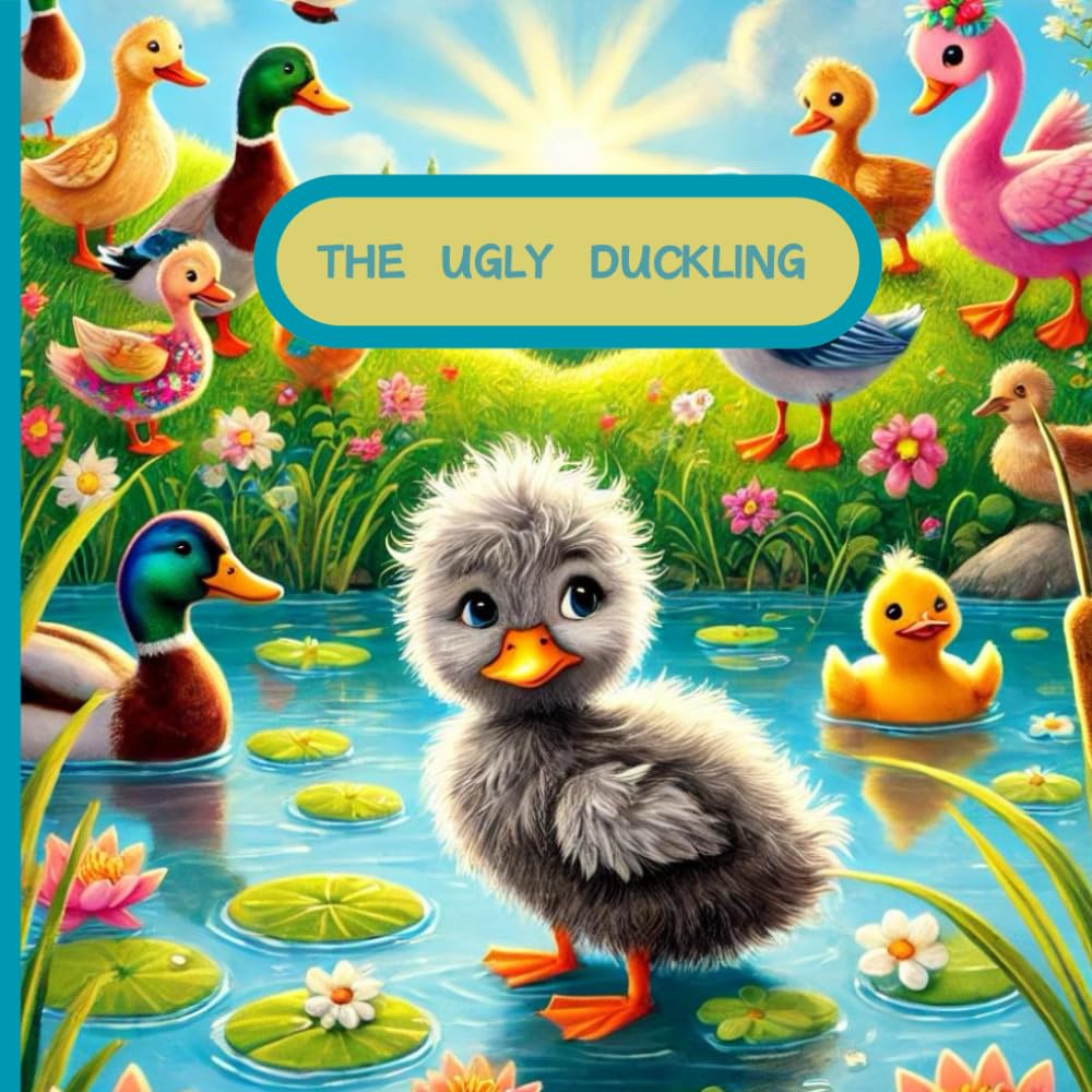 The Ugly Duckling: A children's book with colorful illustrations about the ugly duckling with a moral