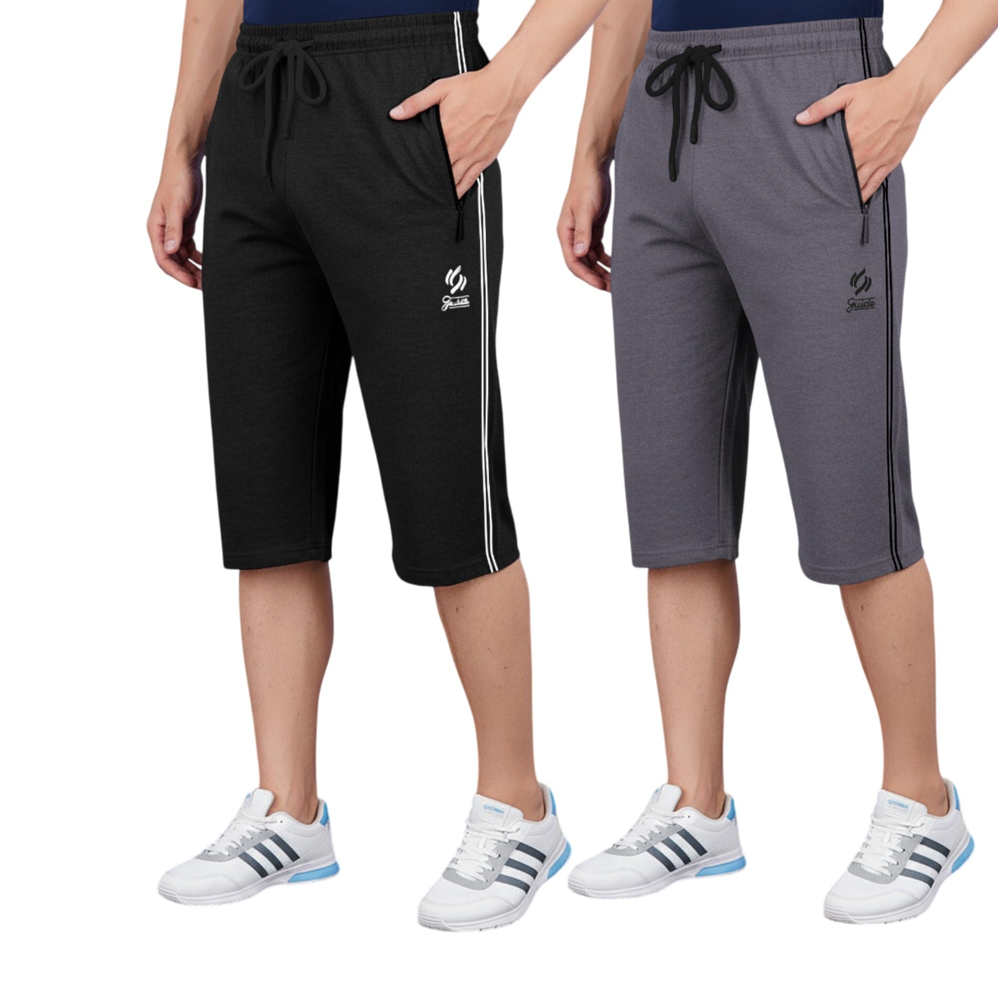 TIRUPUR GUIDEFASHION Men's Regular Fit Cotton Three Fourth Capri-image-30