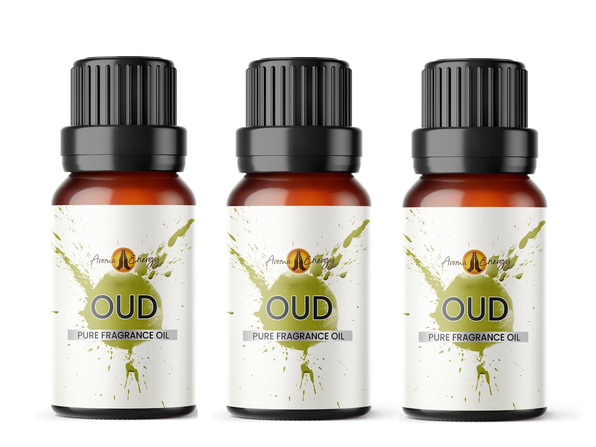 Aroma Energy | Oud Fragrance Oil 30ml (3 x 10ml) Highly Scented Oil for Diffuser, Candles, Soap Making, Wax Melt, Slime, Perfume | Vegan, Made in UK — image 1